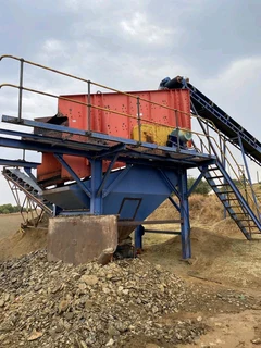 6 x 16 ft triple deck screen with vib feeder,