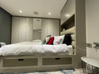 TWIN 3/4 BASES WITH BUILT IN HEADBOARD, BUILT IN DRAWERS AND OVERHEAD STORAGE