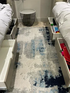 TWIN 3/4 BASES WITH BUILT IN HEADBOARD, BUILT IN DRAWERS AND OVERHEAD STORAGE