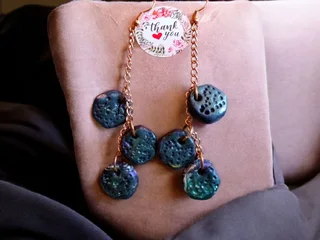 Polymer clay earring