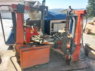 2x CORGHI TYRE CHANGER AND 1x BALCO WHEEL BALANCER