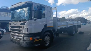 Scania P410 16ton tag axle dropside for sale