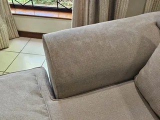 Coricraft  light grey corner couch