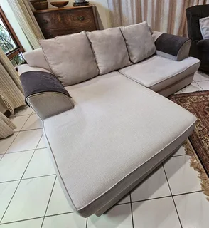 Coricraft  light grey corner couch