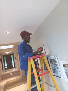 Tiling, painting and paving