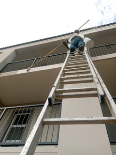 Tiling, painting and paving