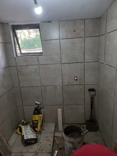Painting and tiling