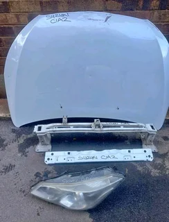 Suzuki Ciaz bonnet, stifner, top cradle and left headlight