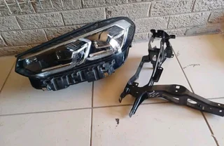 BMW X3 X4 G01 G02 Front Bumper LED Headlight &amp; Headlight Support Bracket LHS