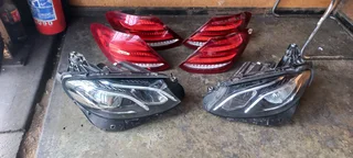 Mercedes Benz W213 single xenon headlights and taillights available for sale clean clean