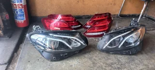 Mercedes Benz W213 single xenon headlights and taillights available for sale clean clean