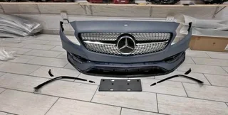 Complete front sport bumper for A45 mercedes benz W176 facelift 2016-2018
