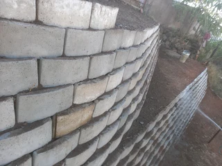 Retaining blocks and Concrete