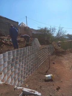 Retaining blocks and Concrete