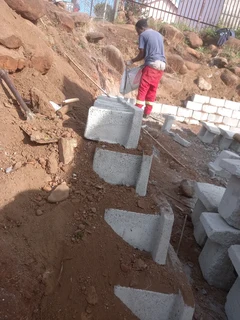 Retaining blocks and Concrete