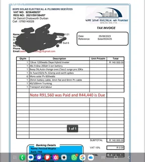 3 phase invertor system complete