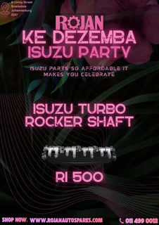 ISUZU TURBO ROCKER SHAFT- ROJAN ENGINES AND GEARBOXES KE-DEZEMBER SPECIALS!!!