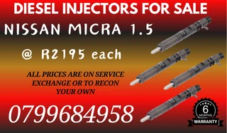 Nissan Micra 1.5 Diesel Injectors For Sale Warranty Included