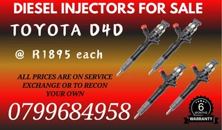Toyota D4d Diesel Injectors For Sale We Recon  And Sell On Exchange