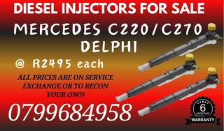 Mercedes C220/c270 Delphi Diesel Injectors For Sale