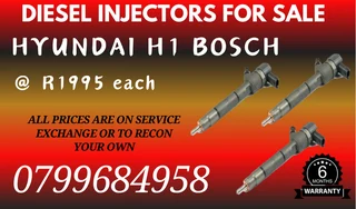 Hyundai H1 Bosch Diesel Injectors For Sale 6 Months Warranty