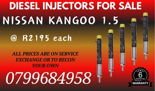 Nissan Kangoo 1.5 Diesel Injectors For Sale With Warranty
