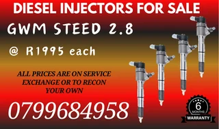 Gwm 2.8 Diesel Injectors For Sale 6 Months Warranty