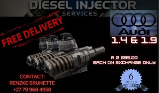 Audi 1.4 &amp; 1.9 Diesel Injectors - For Sale / Recon / Exchange  6 Months Warranty on all Services