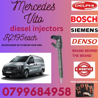 Mercedes Vito Diesel Injectors/ 6 Months Warranty
