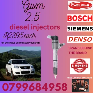 Gwm 2.5 Diesel Injectors/ Free Copper Washers