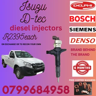 Isuzu D-tec Diesel Injectors/ 6 Months Warranty