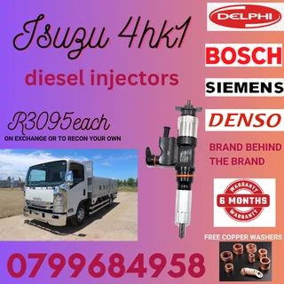 Isuzu 4hk1 Diesel Injectors/ 6 Months Warranty