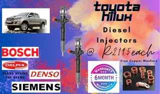 Toyota Hilux Diesel Injectors/ 6 Months Warranty