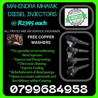 Mahindra Mhawk Diesel Injectors/ Free Copper Washers