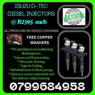 Isuzu D-tec Diesel Injectors/ Free Copper Washers