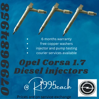 Opel Corsa 1.7 Diesel Injectors/ Free Copper Washers
