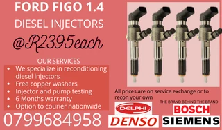 Ford Figo 1.4 Diesel Injectors/ We Recon And Sell On Exchange