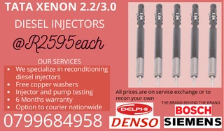 Tata Xenon 2.2/3.0 Diesel Injectors/ 6 Months Warranty