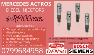Mercedes Actros Diesel Injectors/ Free Copper Washers