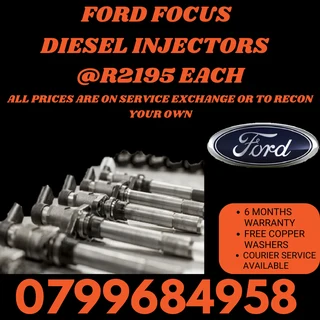 Ford Focus Diesel Injectors/ 6 Months Warranty