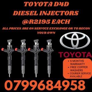 Toyota D4d Diesel Injectors/ Free Copper Washers