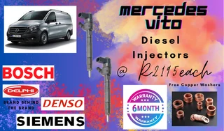 Mercedes Vito Diesel Injectors/ Free Copper Washers