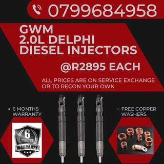 Gwm 2.0 Diesel Injectors/ Free Cooper Washers