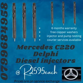Mercedes C220 Delphi Diesel Injectors/ 6 Months Warranty