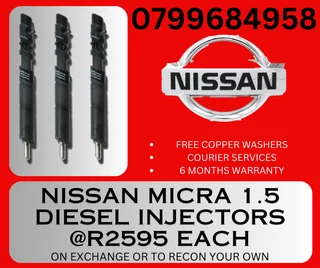 Nissan Micra Diesel Injectors/ Free Copper Washers