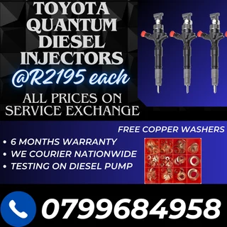 Toyota Quantum Diesel Injectors/ We Recon And Sell On Exchange