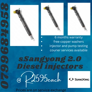 Ssangyong 2.0 Diesel Injectors/ Free Copper Washers