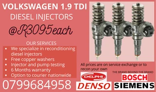 Volkswagen 1.9tdi  Diesel Injectors/ Free Copper Washerss