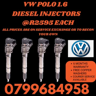 Vw Polo1.6 Diesel Injectors/ Free Copper Washers