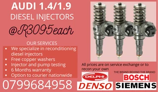 Audi 1.4/1.9 Diesel Injectors/ 6 Months Warranty